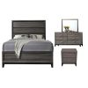Sierra Full 4 Pc Contemporary Bedroom Set Made with Wood in Gray