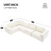 [VIDEO]147"Modular Sectional Sofa with Wide Seat,No Assembly Required,Free Combination,L Shaped Couch Set,Cloud Upholstered Indoor Furniture