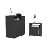 2 Piece Bedroom Set, Rioja 4 Drawer Dresser + Omaha Nightstand, Black