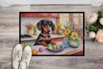 NEW Decorating Easter Dachshund Front Door Mat Indoor Outdoor Rugs for Entryway, Non Slip Washable Low Pile, 18H X 27W