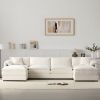 [VIDEO] 136" Chenille Modular Sectional Sofa with Deep and Wide Seat,U Shaped Cloud Couch Set with Double Cushions,6 Seat Sofa with Movable Ottomans