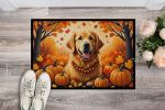 NEW Golden Retriever Fall Front Door Mat Indoor Outdoor Rugs for Entryway, Non Slip Washable Low Pile, 18H X 27W