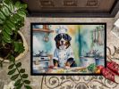 NEW Bernese Mountain Dog The Chef Front Door Mat Indoor Outdoor Rugs for Entryway, Non Slip Washable Low Pile, 18H X 27W