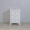 set of 2 pcs white 3 Drawer Nightstand with Charging Station and USB Ports & Power Outlets