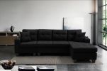 MEGA right sectional sofa with footrest, convertible corner sofa with armrest storage, living room and apartment sectional sofa