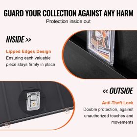 VEVOR 35 Graded Sports Card Display Case, 24.3x30.5x2.1 in, Baseball Card Display Frame with 98% UV Protection Clear View PC Glass