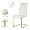 Modern dining table with PU cushion seat dining chair Living Room Chair Upholstered chair with gold-plated leg leg design, kitchen, living room