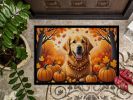 NEW Golden Retriever Fall Front Door Mat Indoor Outdoor Rugs for Entryway, Non Slip Washable Low Pile, 18H X 27W