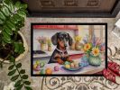 NEW Decorating Easter Dachshund Front Door Mat Indoor Outdoor Rugs for Entryway, Non Slip Washable Low Pile, 18H X 27W