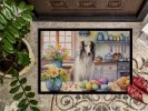 NEW Decorating Easter Borzoi Front Door Mat Indoor Outdoor Rugs for Entryway, Non Slip Washable Low Pile, 18H X 27W