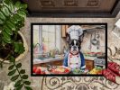 NEW Boston Terrier The Chef Front Door Mat Indoor Outdoor Rugs for Entryway, Non Slip Washable Low Pile, 18H X 27W