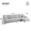 [VIDEO provided] [New] 119*55" Modern Oversized Sectional Sofa,L-shaped Luxury Couch Set with 2 Free pillows