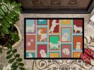 Lots of Great Pyrenees Front Door Mat Indoor Outdoor Rugs for Entryway, Non Slip Washable Low Pile, 24H X 36W