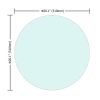 20" Inch Round Tempered Glass Table Top Clear Glass 1/4" Inch Thick Flat Polished Edge