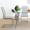 Modern dining chair with faux leather cushioned seat Dining Chair Living Room Chair Cushioned chair with electroplated legs designed kitchen