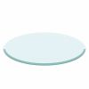 32" Inch Round Tempered Glass Table Top Clear Glass 1/2" Inch Thick Beveled Polished Edge