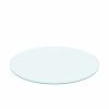 24" Inch Round Tempered Glass Table Top Clear Glass 1/4" Inch Thick Flat Polished Edge