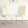 Modern PU dining chair living room chair upholstered chair, electroplated metal legs design, kitchen, living room, bedroom