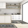 Kitchen Rugs Sets of 3, Kitchen Floor Mat Carpet, Washable Non Slip Kitchen Runner Rug, Boho Farmhouse Hallway Doormat for Home Decor