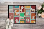 Lots of Great Pyrenees Front Door Mat Indoor Outdoor Rugs for Entryway, Non Slip Washable Low Pile, 24H X 36W