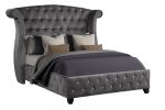 Sophia Full 4 Pc Bedroom Set In Color Gray Made With Wood