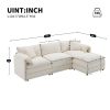 [VIDEO]103.5" Chenille Modular Sectional Sofa with Deep and Wide Seat,L Shaped Cloud Couch Set with Double Cushions,4 Seat Sofa with Movable Ottoman