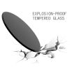28" Inch Round Tempered Glass Table Top Black Glass 3/8 Inch Thick Beveled Polished Edge