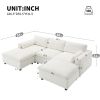 [VIDEO]86.5'' Chenille Modular Sectional Sofa with Storage Pockets, 5 Seat U Shaped Couch Set with Pillows,Free Combination