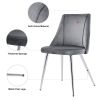 Modern Grey Velvet Dining Chairs