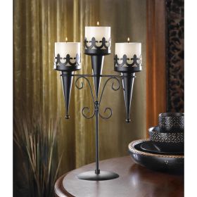 Medieval Triple Candle Stand Rustic Home Decor Candle Holder