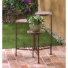 Vintage Inspired Rustic Triple Plant Stand for Indoor and Outdoor Decor
