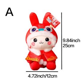 1pc Rabbit Doll (9.84"×4.72"); Lion Plush Toys; New Year's Mascot; Holiday Gifts; Pillow Decorations (Style: A)