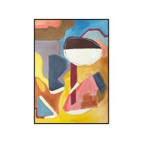 Abstract Colorful Geometric Graphic Canvas Painting Scandinavia Styles Wall Art Picture Posters  for Living Room Home Decor (size: 90x120cm)