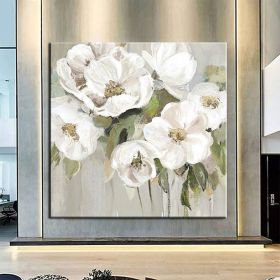 Hand Painted Oil Paintings Hand Painted Wall Art Flower Modern Abstract Living Room Hallway Bedroom Luxurious Decorative Painting (Style: 1.0, size: 70x70cm)