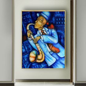 Hand Painted Oil Painting Abstract Wall Painting- musician Portrait Oil Painting On Canvas - Wall Art Picture -Acrylic Texture Home Decor (Style: 1.0, size: 60x90cm)