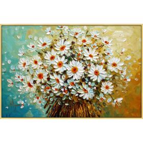 Canvas Oil Painting palette knife 3D texture acrylic Flower Wall art Picture For Living Room home decor quadros cuadro decoracion (size: 75x150cm)