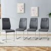 Modern Dining Chairs with Faux Leather Padded Seat Dining Living Room Chairs Upholstered Chair with Metal Legs Design for Kitchen, Living, Bedroom