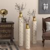 Floor Vases Gold Large Vases - 32/28/24 inch decorative high vases set of 3 for home decor Vintage Large vases representing twigs Twigs dried flowers