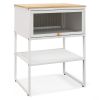 Nightstand with Flip up Door Storage Shelf