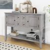 Cambridge Series Ample Storage Vintage Console Table with Four Small Drawers and Bottom Shelf for Living Rooms,Entrances and Kitchens