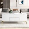 Modern Lift Top Coffee Table Multi Functional Table with Drawers