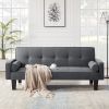 fabric sofa, medieval love seat sofa furniture, with pillows, living room button tufted sofa, pull point design