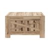 31.5 in. Black Oak Square Wood Coffee Table