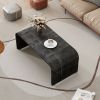 Minimalist Coffee Table with Curved Art Deco Design for Living Room or Dining Room
