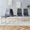 Modern Dining Chairs with Faux Leather Padded Seat Dining Living Room Chairs Upholstered Chair with Metal Legs Design for Kitchen, Living, Bedroom