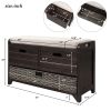 Storage Bench with Removable Basket and 2 Drawers,Fully Assembled Shoe Bench with Removable Cushion