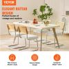 VEVOR Rattan Dining Chairs Set of 4, Mid Century Modern Dining Chair, Upholstered Velvet Accent Chair with Rattan Back