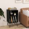 Record Player Stand with Charging Station for Living Room Bedroom