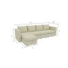 Modular 6-Piece Sectional Sofa â€“ 109''L x 54.5''W x 34''H, Available in Beige, Black, and Gray