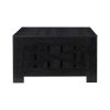 31.5 in. Black Oak Square Wood Coffee Table